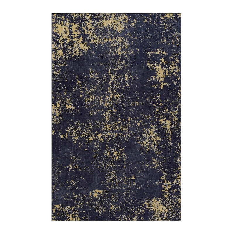 Maval - 6' X 9' Washable Area Rug - Black / Gold - R&R Furniture Gallery (Fountain Valley, CA)