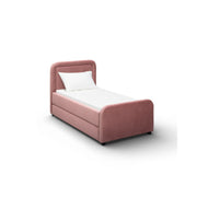 TOV Furniture Briella trundle bed with wooden frame and pull-out mattress, ideal for space-saving bedroom furniture.