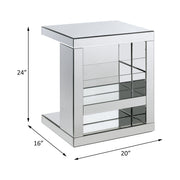 Dominic - 24" Accent Table - Mirrored - R&R Furniture Gallery (Fountain Valley, CA)