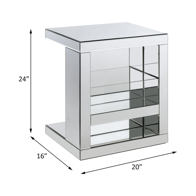 Dominic - 24" Accent Table - Mirrored - R&R Furniture Gallery (Fountain Valley, CA)