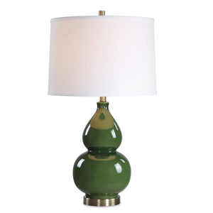 Ceramic Table Lamp - Dark Green