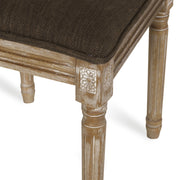 French Country Dining Chair With Rectangular Cane Backrest And Smooth Upholstered Seating - R&R Furniture Gallery (Fountain Valley, CA)