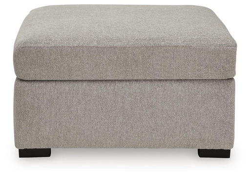 Benchcraft® ModMax Luxe oversized accent ottoman in Flint fabric, featuring a plush, contemporary design for stylish living spaces.