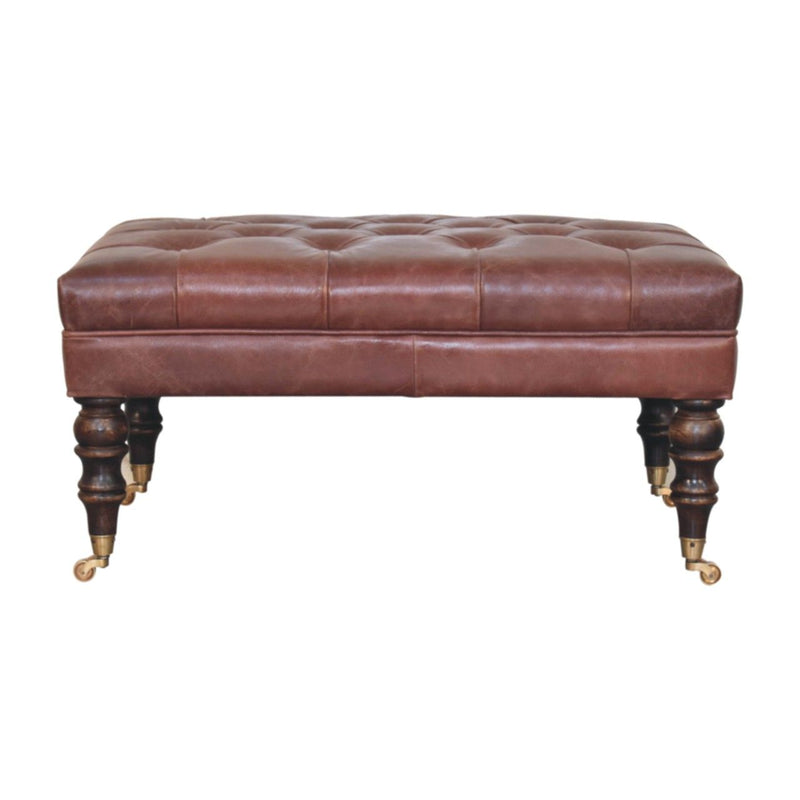 Buffalo - Ottoman With Castor Legs - R&R Furniture Gallery (Fountain Valley, CA)