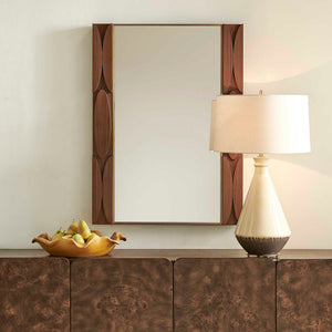 Macario - Mid-Century Wood Mirror - Woodtone