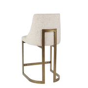 Upholstered Counter Stool With Metal Base - Cream - R&R Furniture Gallery (Fountain Valley, CA)