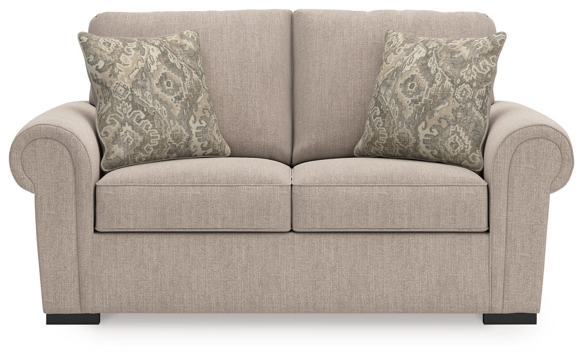 Sararose - Loveseat - Heather - R&R Furniture Gallery (Fountain Valley, CA)