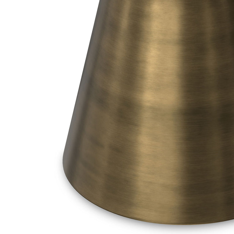Raquel - Side Table - Antique Brass / White - R&R Furniture Gallery (Fountain Valley, CA)