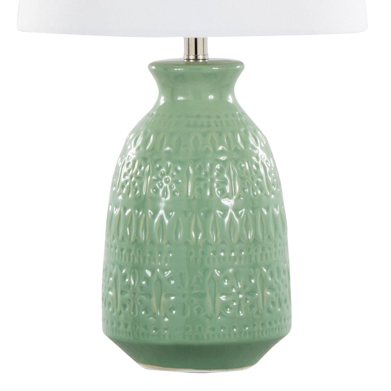 Pair of contemporary Lumi Source Claudia lamp sets with sleek, modern design and clean lines, perfect for stylish interior lighting.