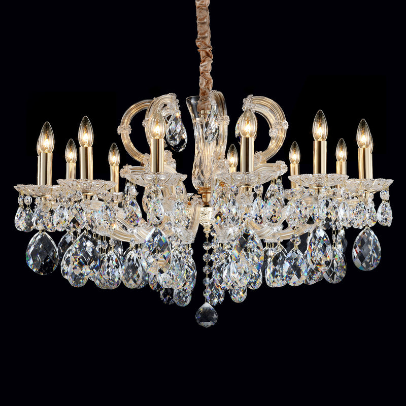Michael Amini Lighting - Portola 14-Light Traditional Crystal Chandelier - Gold
