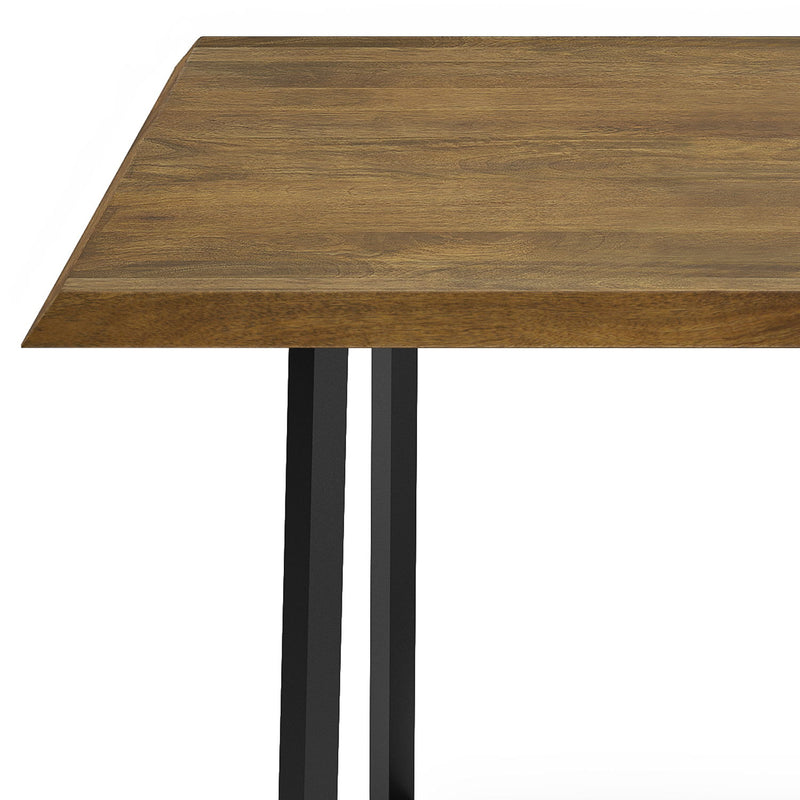 Simpli-Home Watkins sturdy dining table with wooden finish, rectangular shape, and solid construction ideal for modern dining rooms.