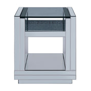 Nysa - 24" End Table - Mirrored & Faux Crystals - R&R Furniture Gallery (Fountain Valley, CA)