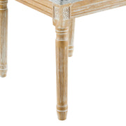French Country Style Dining Chair With Upholstered Seating And Fluted Legs - R&R Furniture Gallery (Fountain Valley, CA)