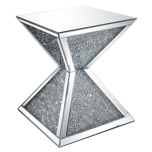 Noralie - End Table With Faux Diamonds - Mirrored - R&R Furniture Gallery (Fountain Valley, CA)