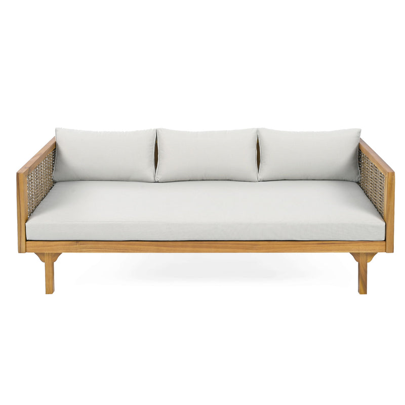 Claremont - 3 Seater Daybed Teak Acacia Wood Water Resistant Cushions - R&R Furniture Gallery (Fountain Valley, CA)