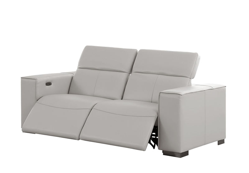 1208 - Leather Reclining Set (Sofa, Loveseat & Chair With 6 Power Recliners)
