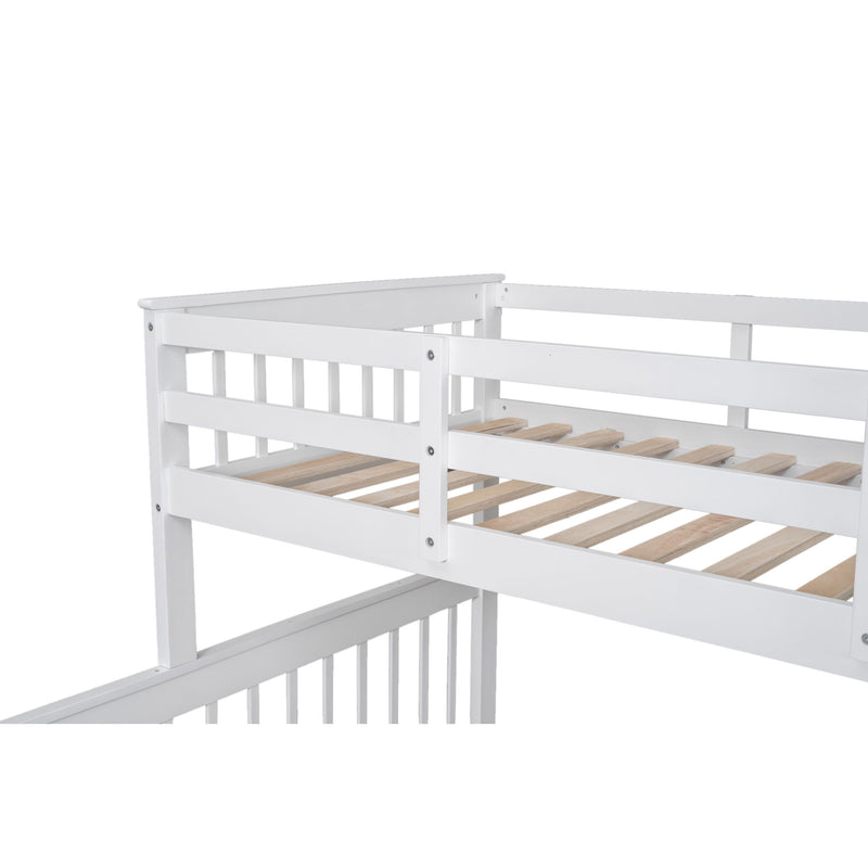 Bunk Bed With Twin Size Trundle, Storage And Guard Rail For Bedroom - R&R Furniture Gallery (Fountain Valley, CA)