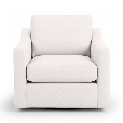 Classic Home Aspen swivel chair with a cushioned seat, wooden base, and stylish design perfect for modern living spaces.