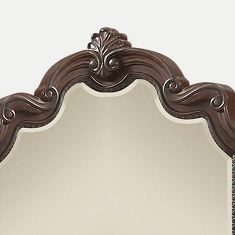 Ornate Mirror - Mahogany - R&R Furniture Gallery (Fountain Valley, CA)