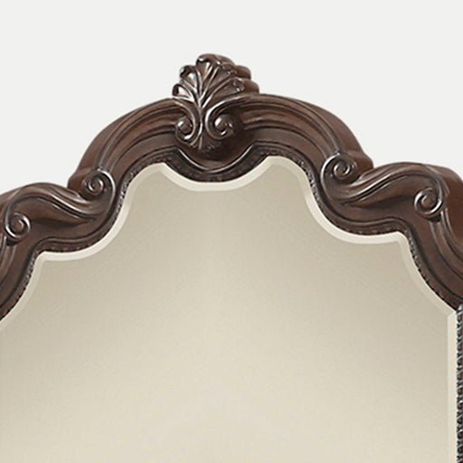 Ornate Mirror - Mahogany - R&R Furniture Gallery (Fountain Valley, CA)