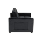 Maeve - Convertible Sleeper Loveseat With Tufting and Side Pocket - Black - R&R Furniture Gallery (Fountain Valley, CA)