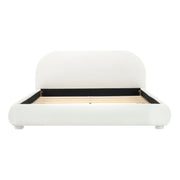 Upholstered Simple Modern Bedroom Bed With Curved Headboard - R&R Furniture Gallery (Fountain Valley, CA)