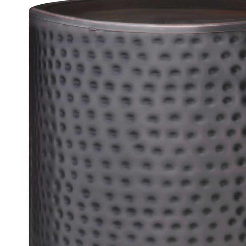 Corbin - Hammered Metal Side Table - R&R Furniture Gallery (Fountain Valley, CA)