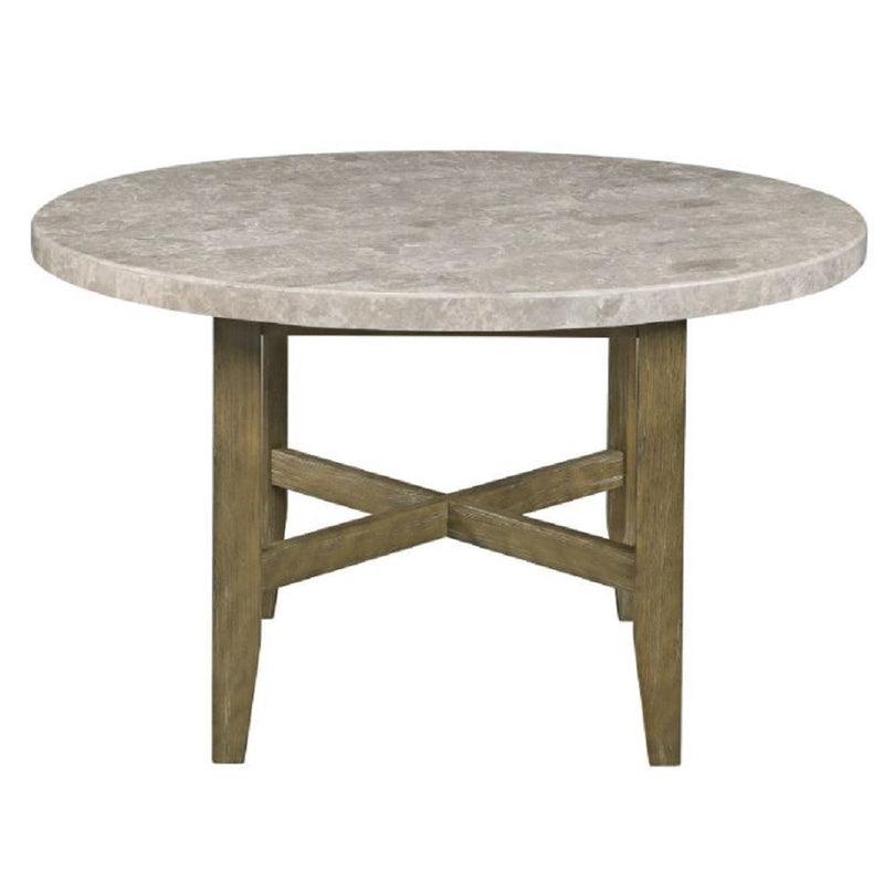 Karsen - Dining Table With Marble Top - Natural Marble Top & Rustic Oak - R&R Furniture Gallery (Fountain Valley, CA)