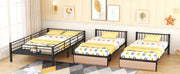 Triple Bunk Bed With Drawers, Multi-Functional Frame With Desks And Shelves In The Middle - R&R Furniture Gallery (Fountain Valley, CA)
