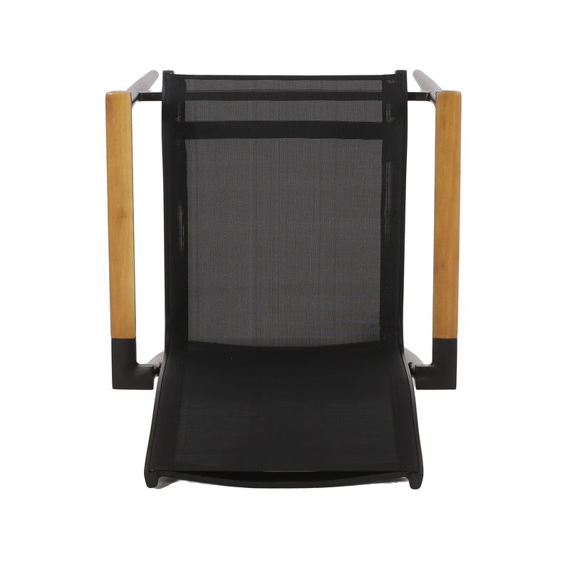 Barrister - Dining Chair (Set of 2) - Black / Natural - R&R Furniture Gallery (Fountain Valley, CA)