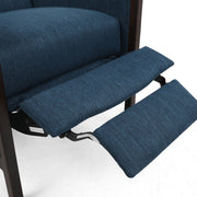 Contemporary fabric upholstered Noble House Drury pushback recliner with padded armrests and plush seating.
