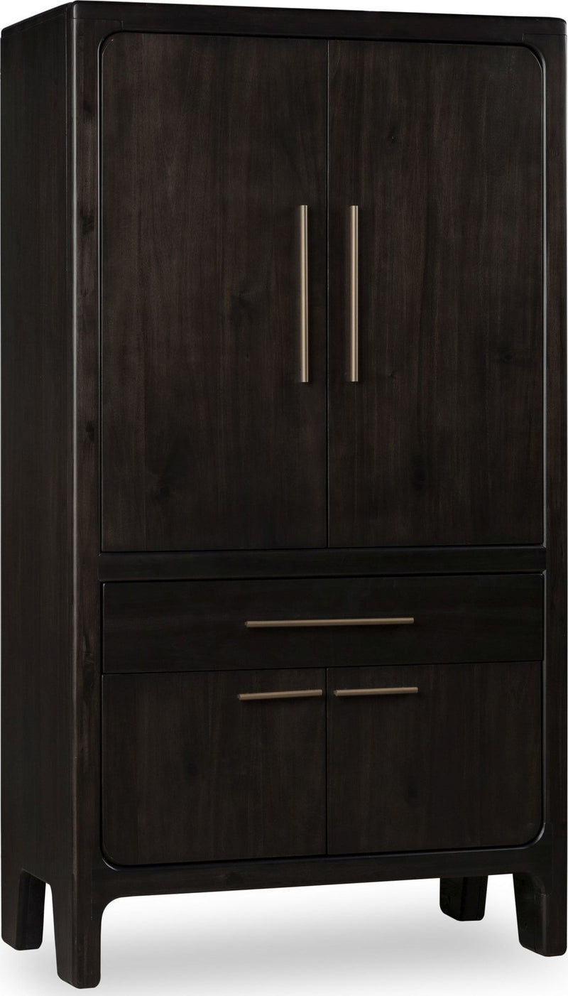Zamba Four Door One Drawer Acacia Bar Cabinet in Jaguar