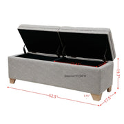 Soft Close Upholstered Storage Bench, Convenient Design - R&R Furniture Gallery (Fountain Valley, CA)