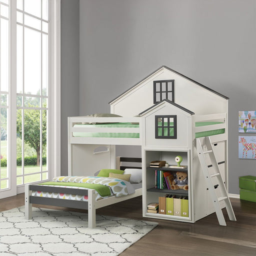 Ratana - Loft Bed - Gray & White - R&R Furniture Gallery (Fountain Valley, CA)