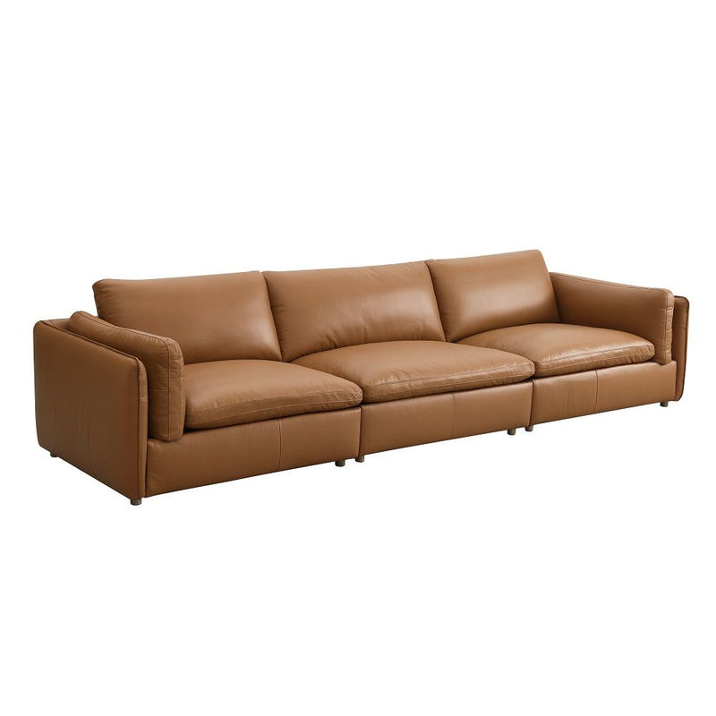 Brighton - Modular Armless Chair - Brown Top Grain Leather - R&R Furniture Gallery (Fountain Valley, CA)