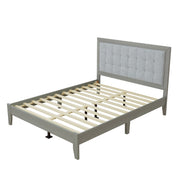 Mid Century Modern Platform Bed With Upholstered Headboard - R&R Furniture Gallery (Fountain Valley, CA)