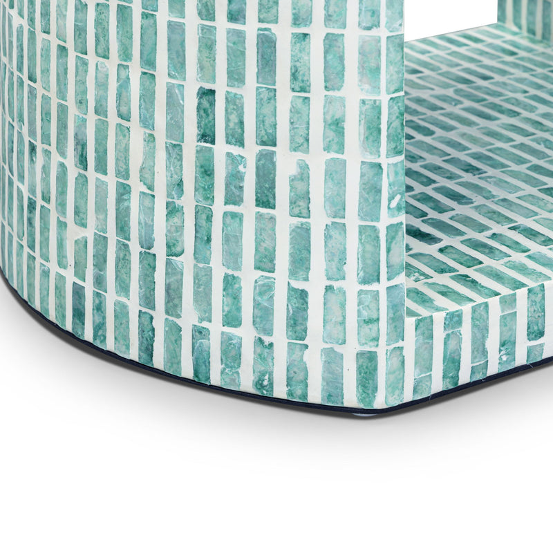 Prim - Capiz Shell Nightstand - Blue