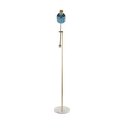 Lumi Source Marcel contemporary glam floor lamp with a sleek design and metallic finish, standing tall with a stylish lampshade.