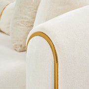 Sassani - Sofa - Crepe / Gold - R&R Furniture Gallery (Fountain Valley, CA)