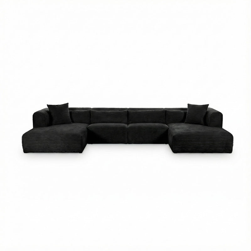 Tarra - Fluffy Oversized Corduroy Modular Sectional - R&R Furniture Gallery (Fountain Valley, CA)