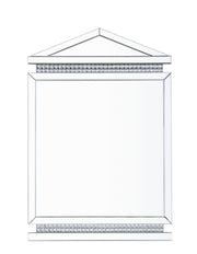 Lotus - 47" Accent Mirror - Mirrored, Faux Ice Cube Crystals - R&R Furniture Gallery (Fountain Valley, CA)