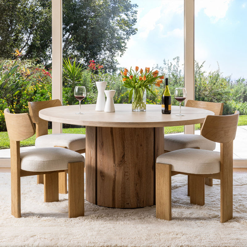 Reeve - Dining Table - Natural Wash And Cream