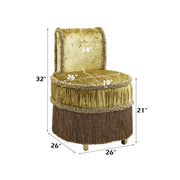 Bernadette - Vanity Stool - Gold - R&R Furniture Gallery (Fountain Valley, CA)