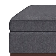 Owen - Square Coffee Table Storage Ottoman - Slate Gray - R&R Furniture Gallery (Fountain Valley, CA)