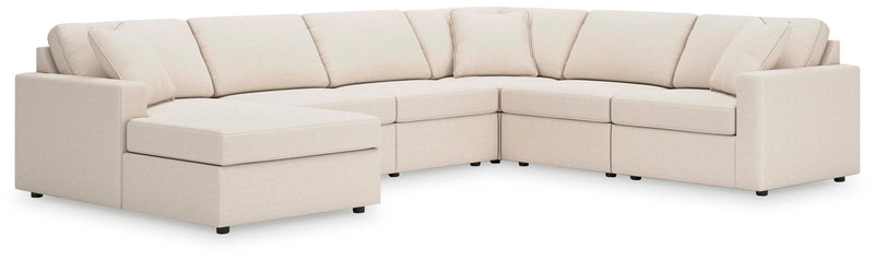 Signature Design by Ashley Modmax Oyster stationary sectional sofa with plush cushions and modern design.