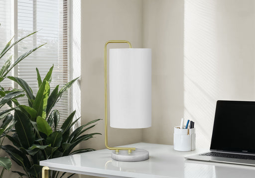 Lighting, Table Lamp, Marble, Contemporary - White - R&R Furniture Gallery (Fountain Valley, CA)