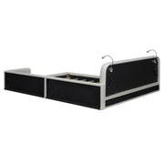 Queen Size Upholstered Platform Bed With 2 Reading Lights - White - R&R Furniture Gallery (Fountain Valley, CA)