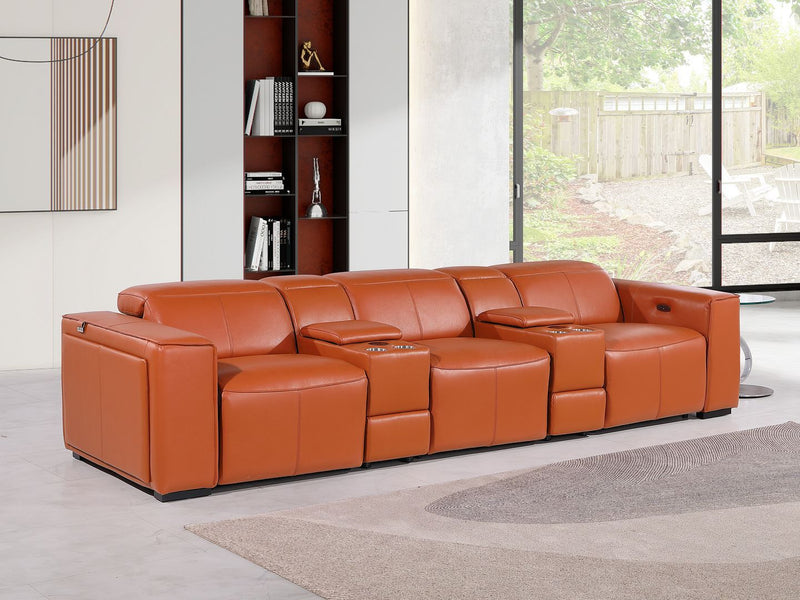 1224 - 5-Piece Modular Power Reclining Sofa In With 3 Power Recliners & Power Headrests - R&R Furniture Gallery (Fountain Valley, CA)