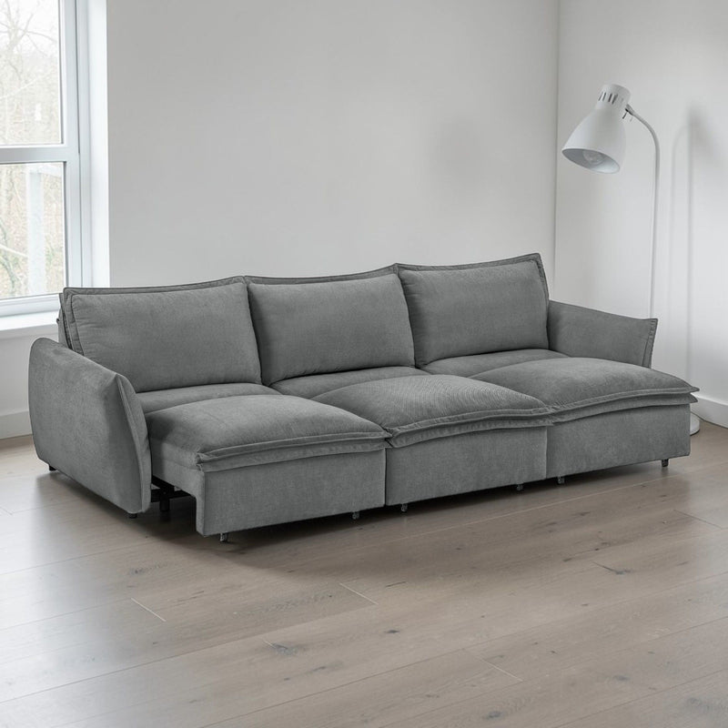 Eaden - Power Sofa With Sleeper - Gray