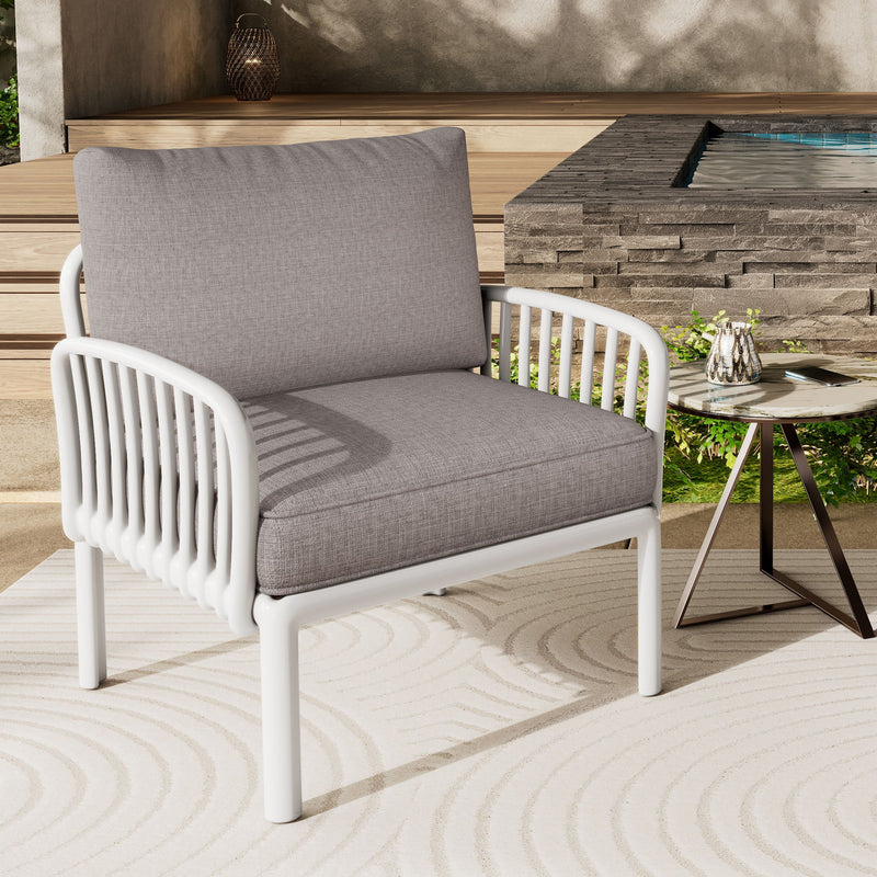 Outdoor Patio Club Chair, Waterproof Thick Cushion Deep Seating - R&R Furniture Gallery (Fountain Valley, CA)